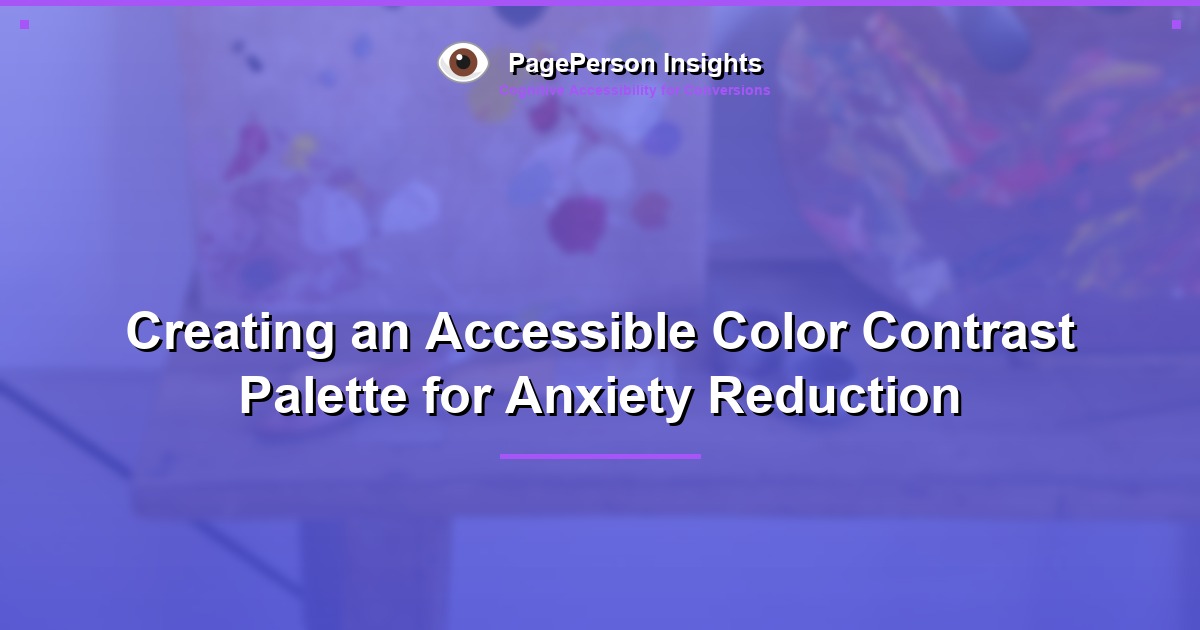 Creating an Accessible Color Contrast Palette for Anxiety Reduction