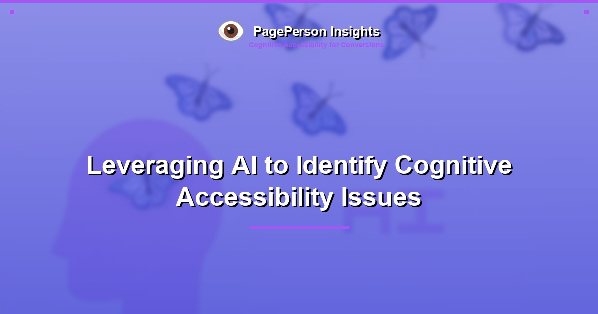 Leveraging AI to Identify Cognitive Accessibility Issues