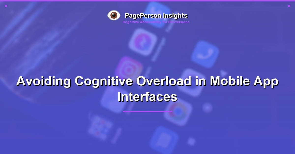 Avoiding Cognitive Overload in Mobile App Interfaces