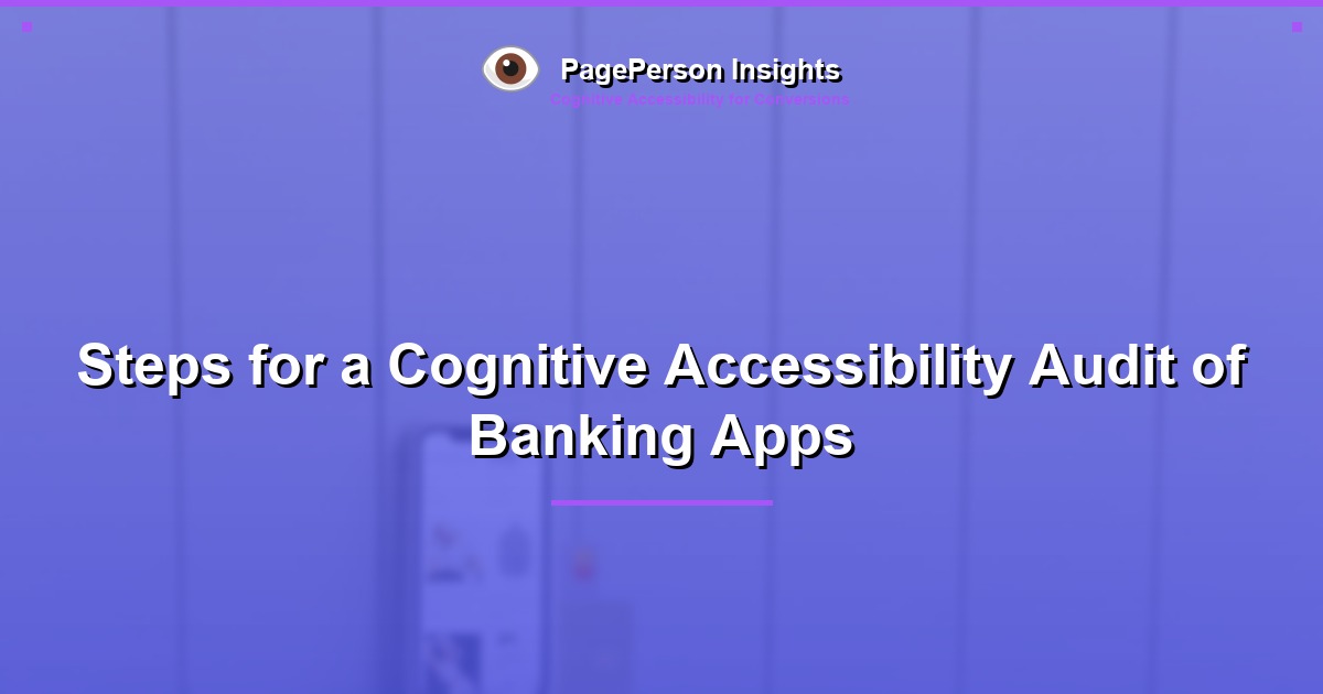 Steps for a Cognitive Accessibility Audit of Banking Apps