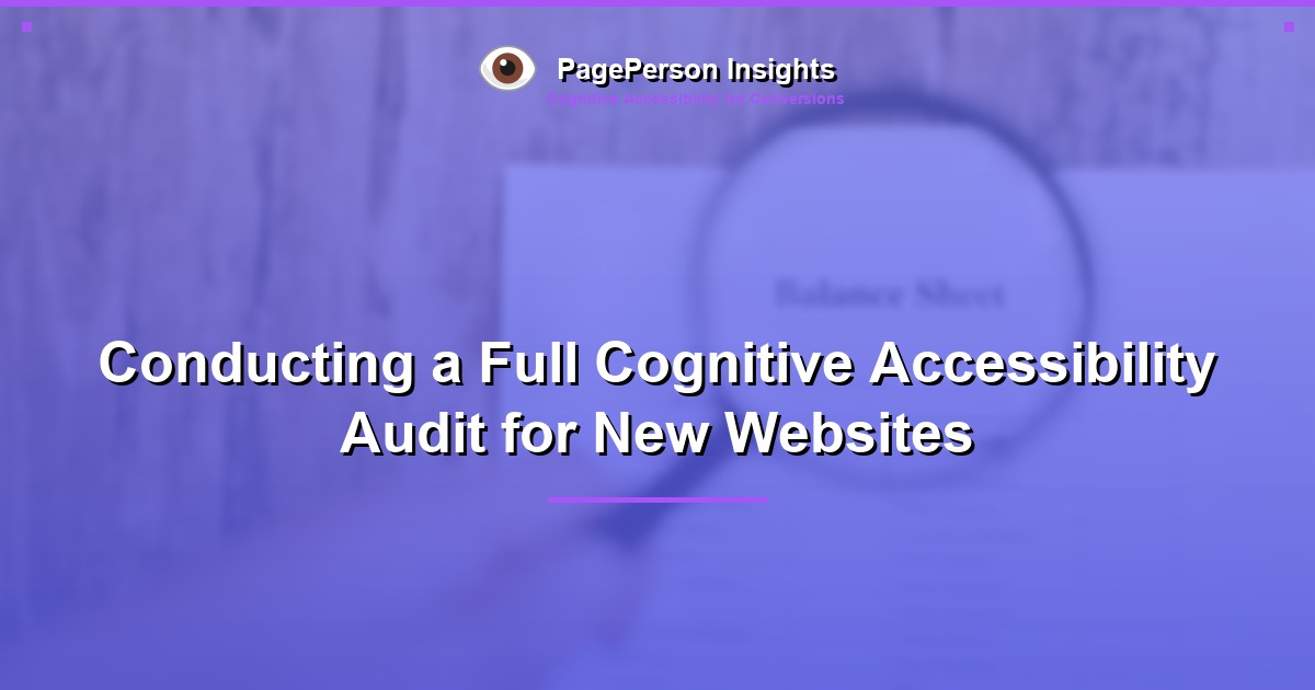 Conducting a Full Cognitive Accessibility Audit for New Websites