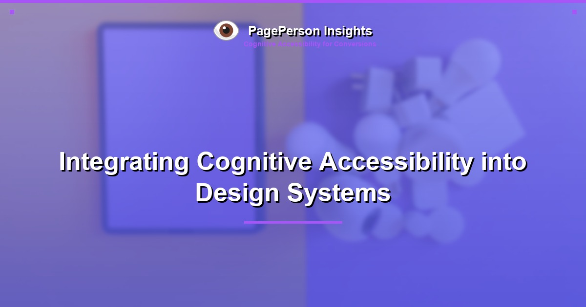 Integrating Cognitive Accessibility into Design Systems