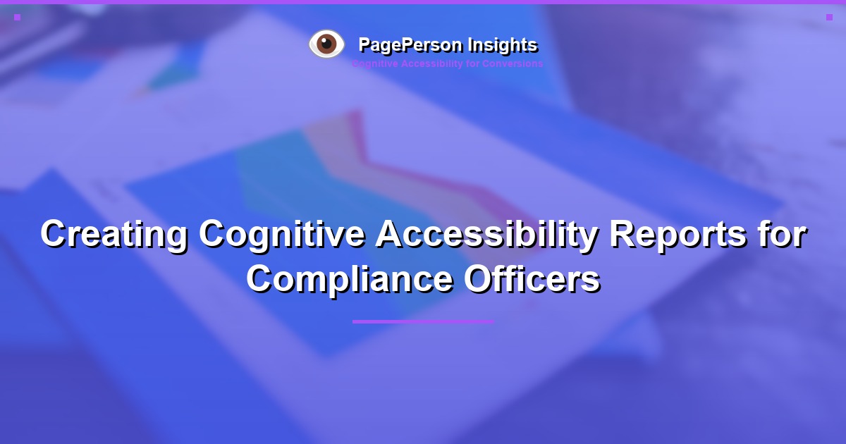 Creating Cognitive Accessibility Reports for Compliance Officers
