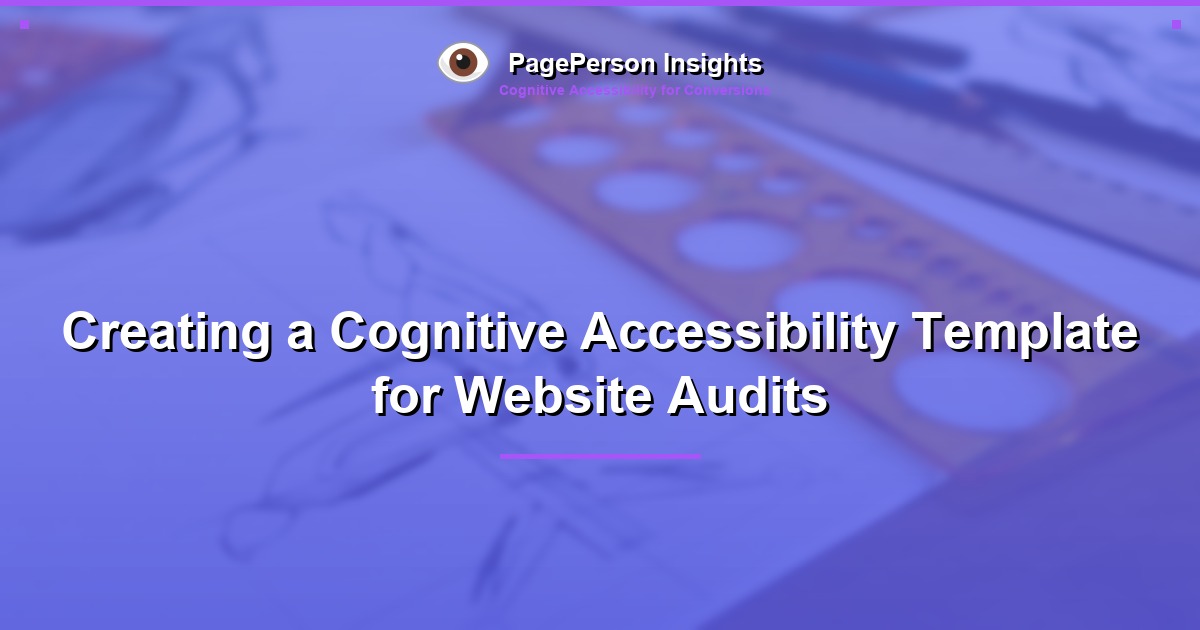Creating a Cognitive Accessibility Template for Website Audits
