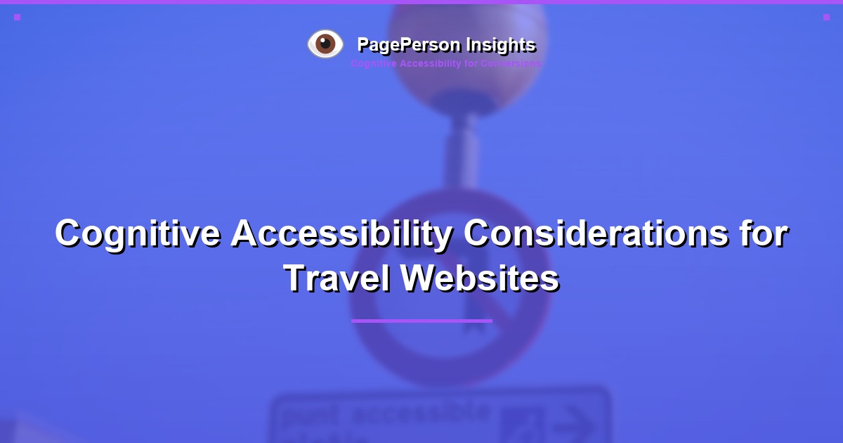 Cognitive Accessibility Considerations for Travel Websites