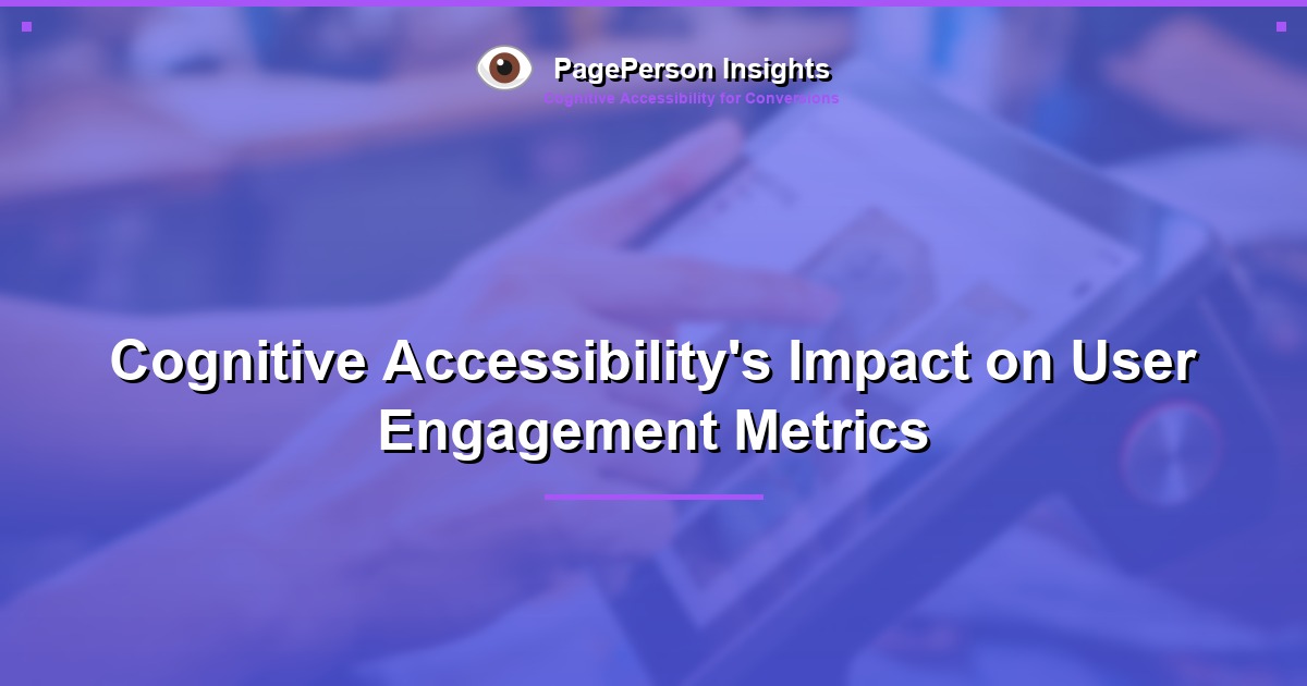 Cognitive Accessibility's Impact on User Engagement Metrics