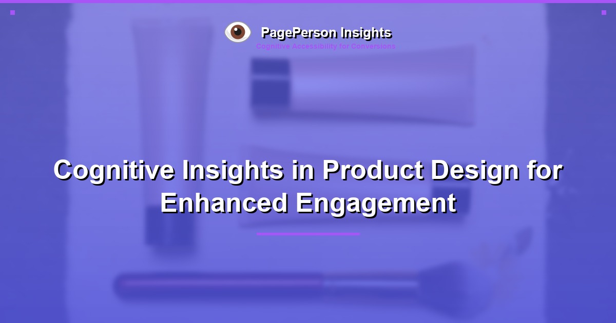 Cognitive Insights in Product Design for Enhanced Engagement