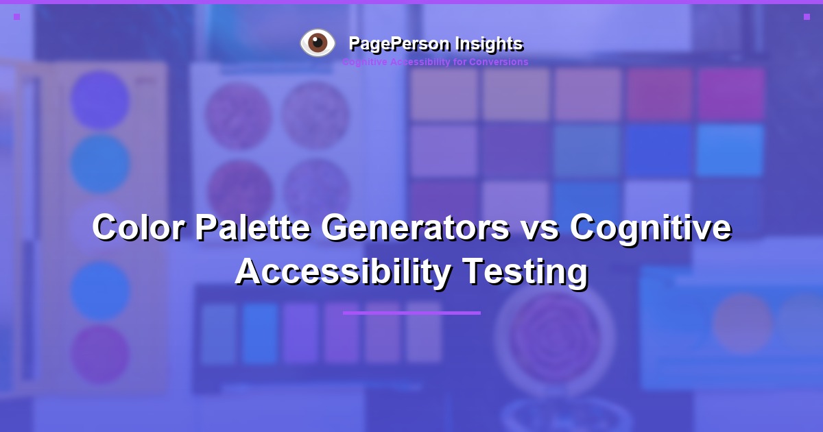 Color Palette Generators vs Cognitive Accessibility Testing