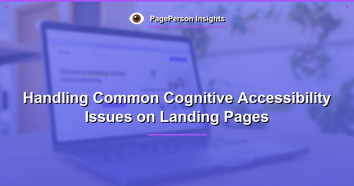 Handling Common Cognitive Accessibility Issues on Landing Pages