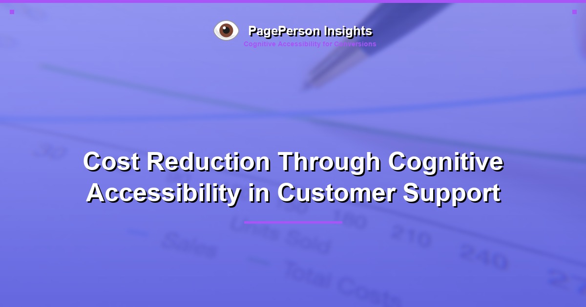 Cost Reduction Through Cognitive Accessibility in Customer Support