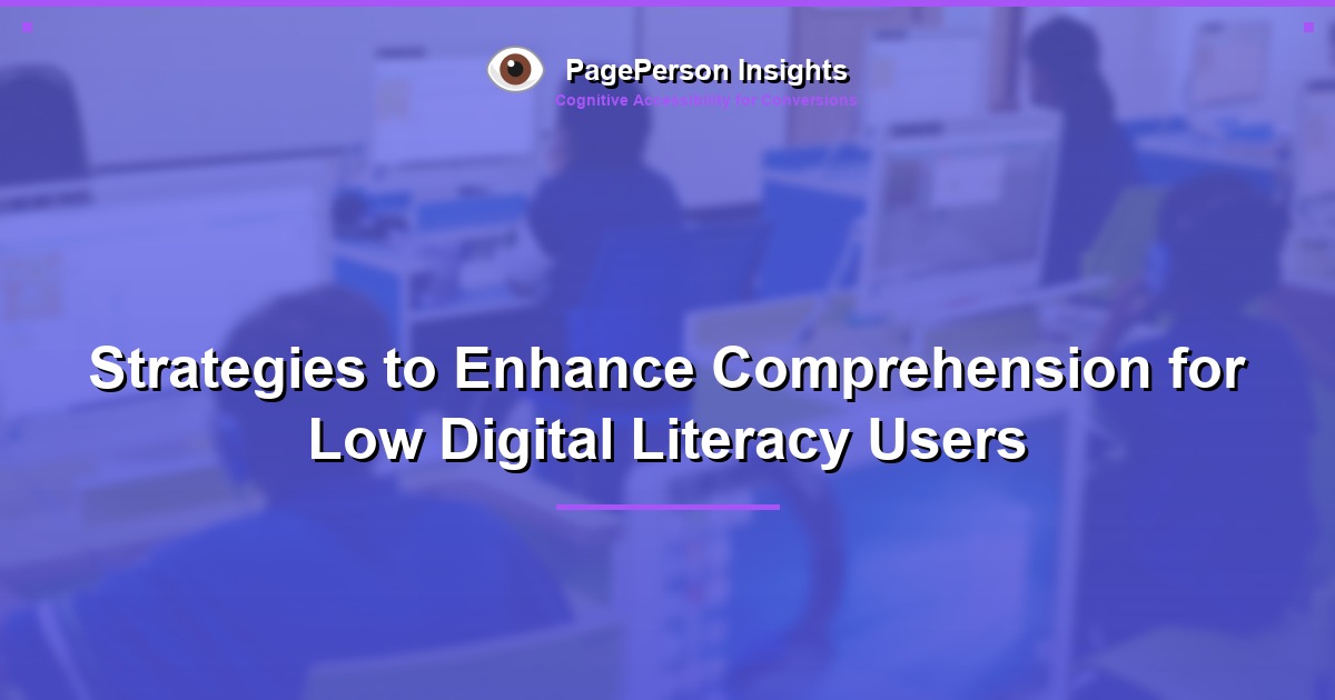 Strategies to Enhance Comprehension for Low Digital Literacy Users
