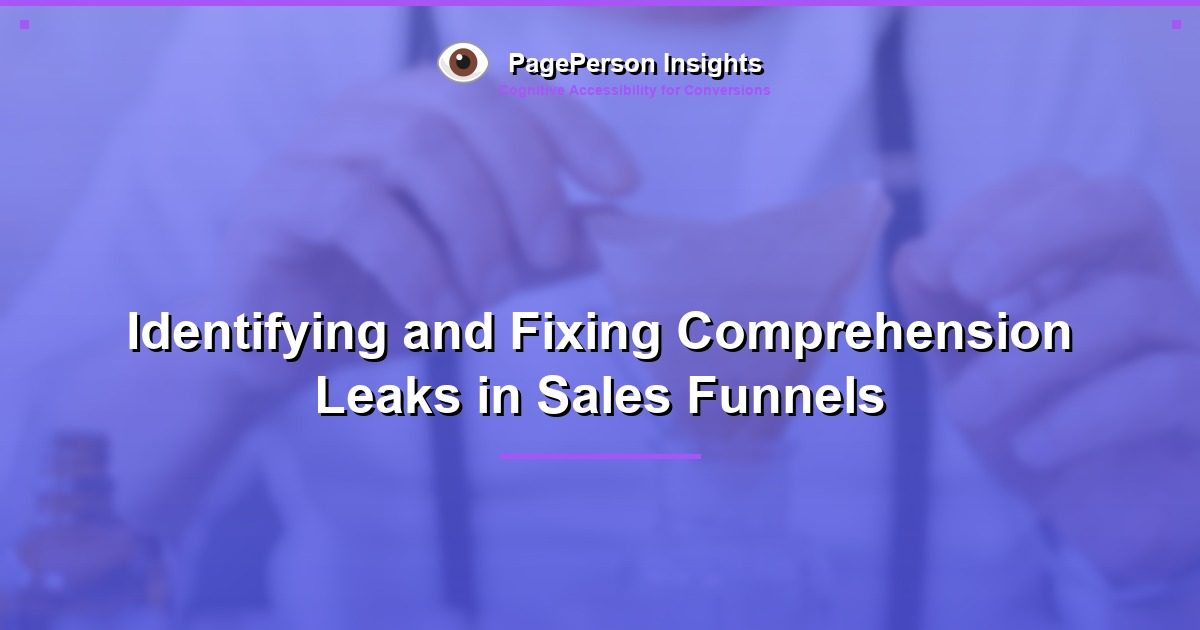 Identifying and Fixing Comprehension Leaks in Sales Funnels