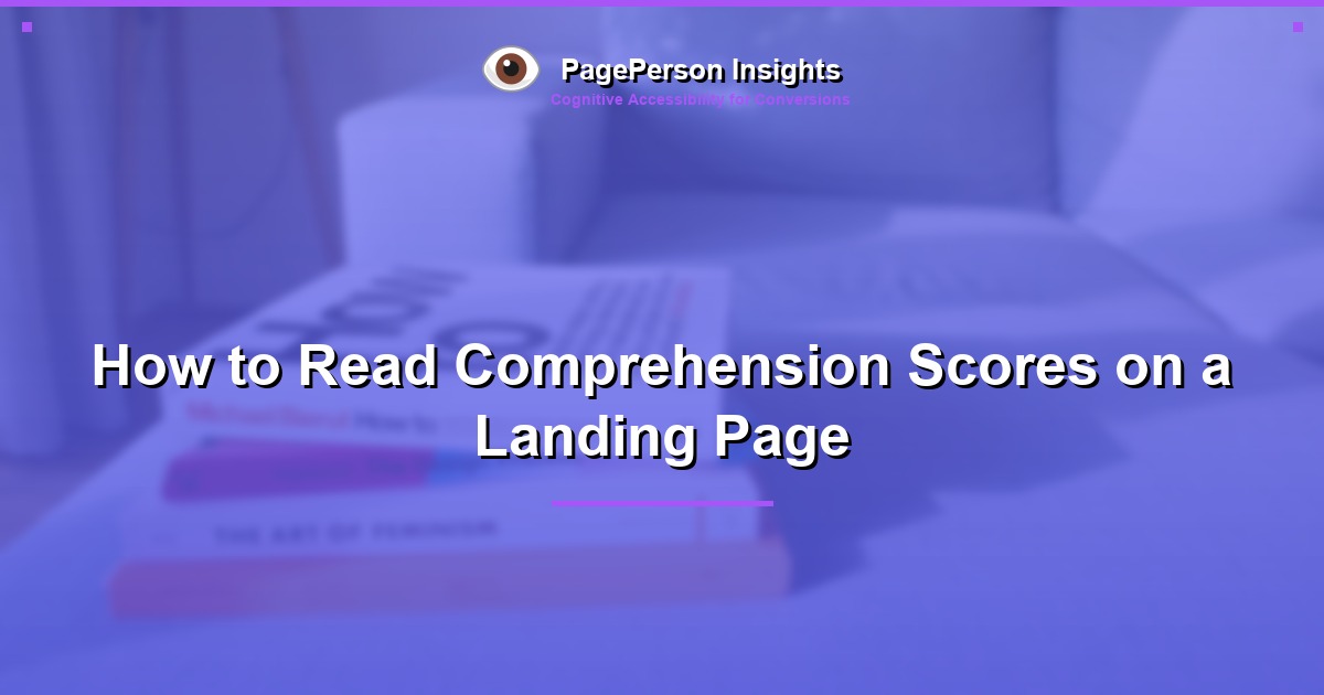How to Read Comprehension Scores on a Landing Page