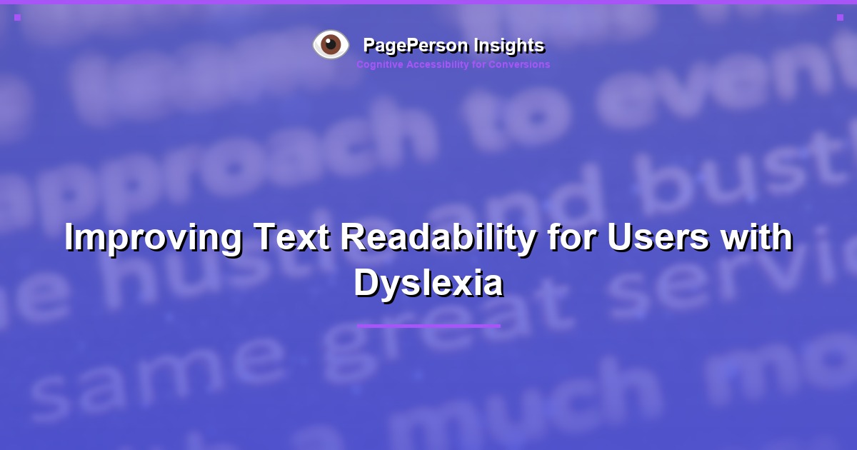 Improving Text Readability for Users with Dyslexia