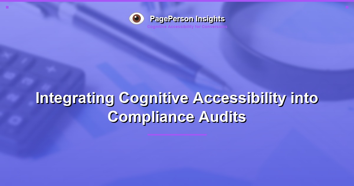 Integrating Cognitive Accessibility into Compliance Audits