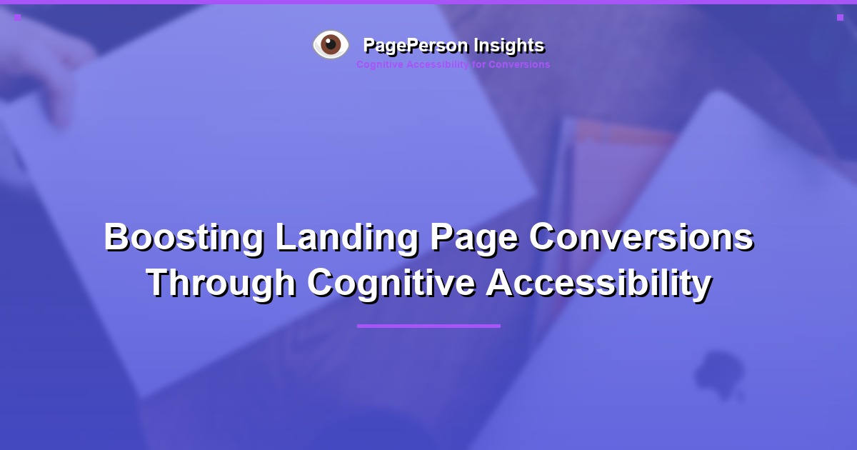 Boosting Landing Page Conversions Through Cognitive Accessibility