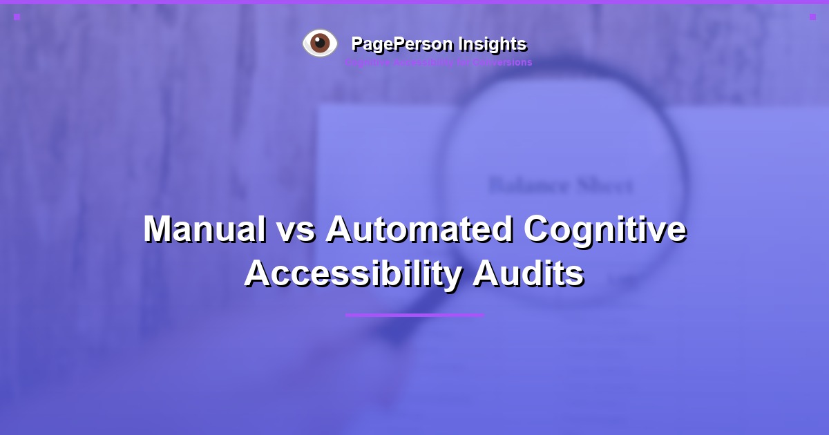 Manual vs Automated Cognitive Accessibility Audits