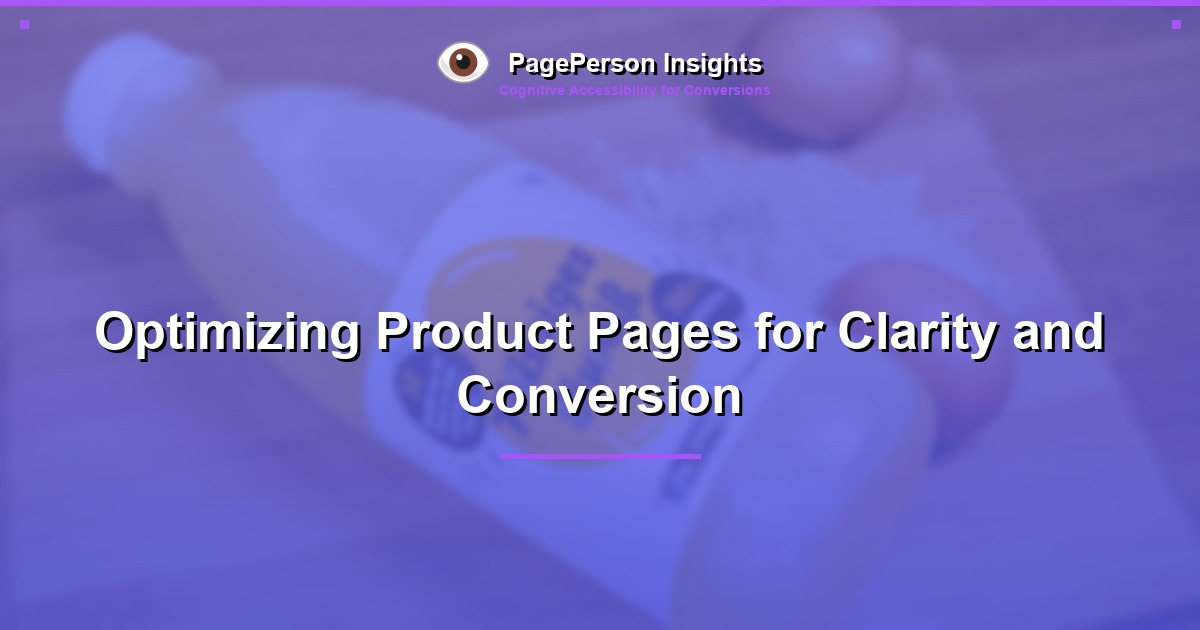 Optimizing Product Pages for Clarity and Conversion