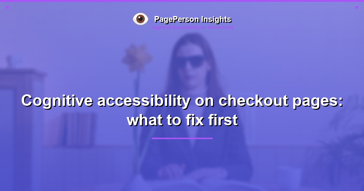 Cognitive accessibility on checkout pages: what to fix first