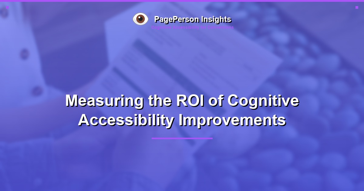 Measuring the ROI of Cognitive Accessibility Improvements