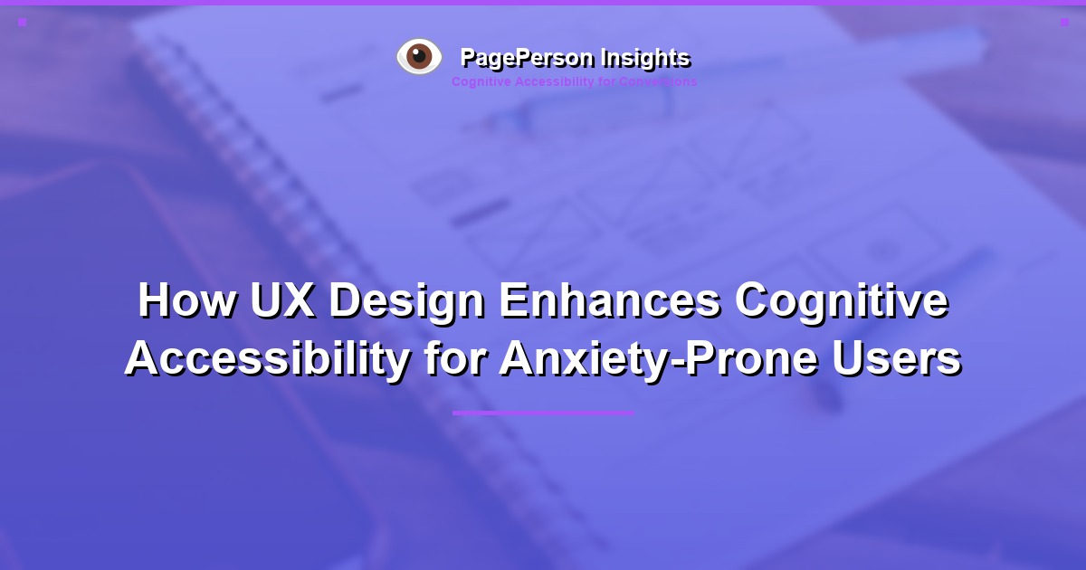 How UX Design Enhances Cognitive Accessibility for Anxiety-Prone Users